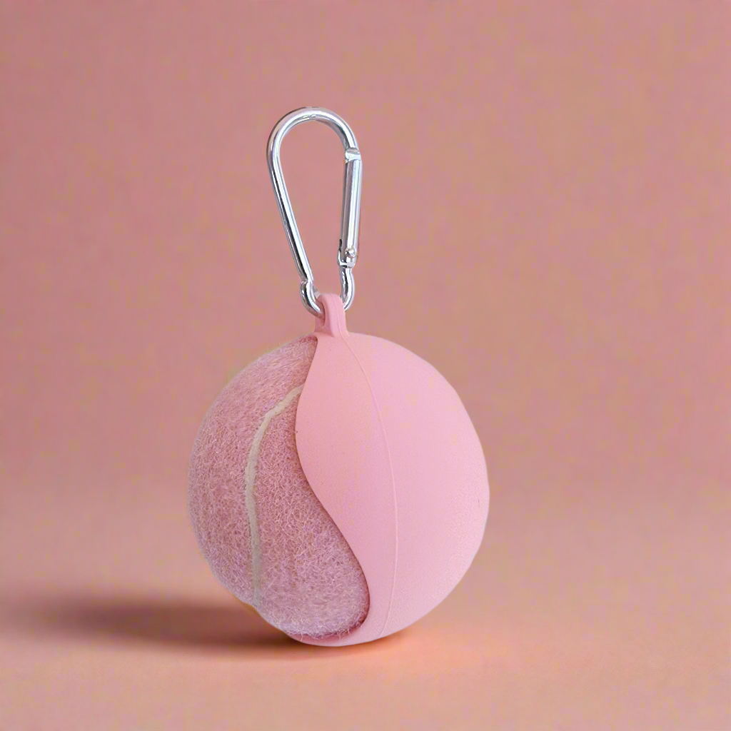 Light Pink Dog Tennis Ball Holder With clip