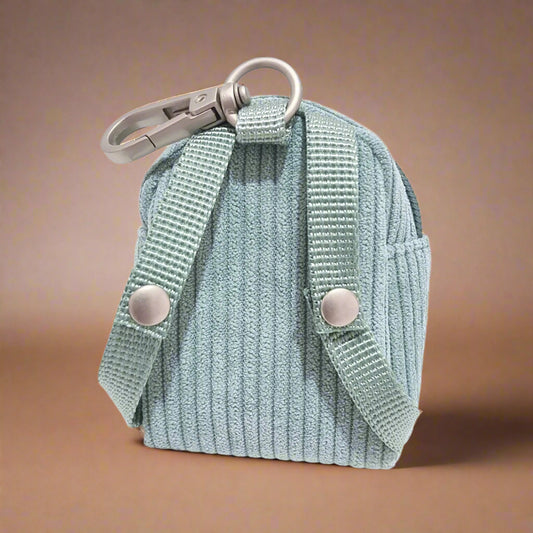 Sage Green Corduroy Mini Backpack Poop Bag Holder ā Cute, Clip-On & Ready to Roll (Copy)