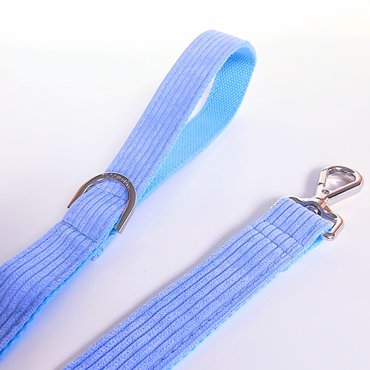 Blue Corduroy Dog Leash