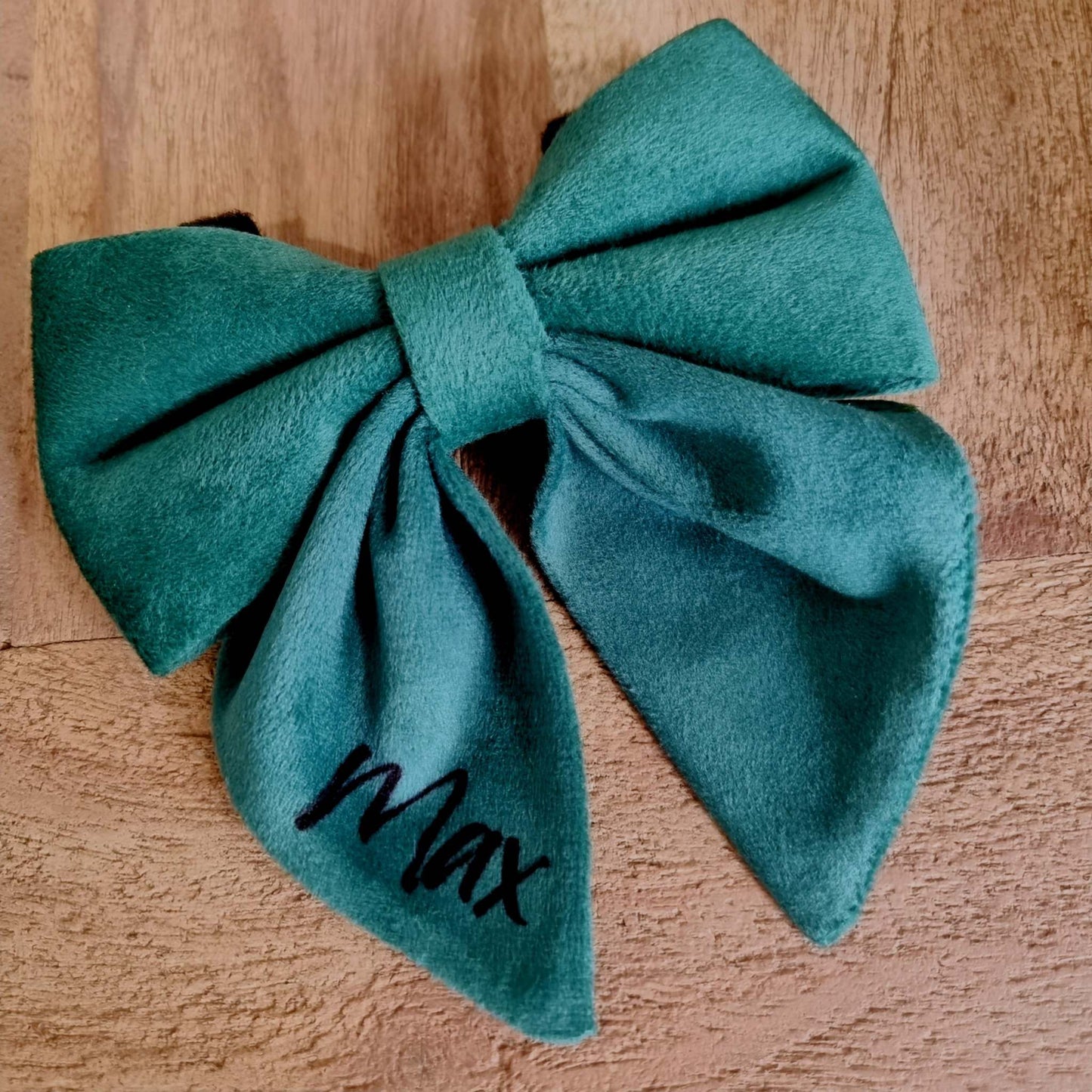 Green dog bow tie - Green velvet sailor dog bow tie