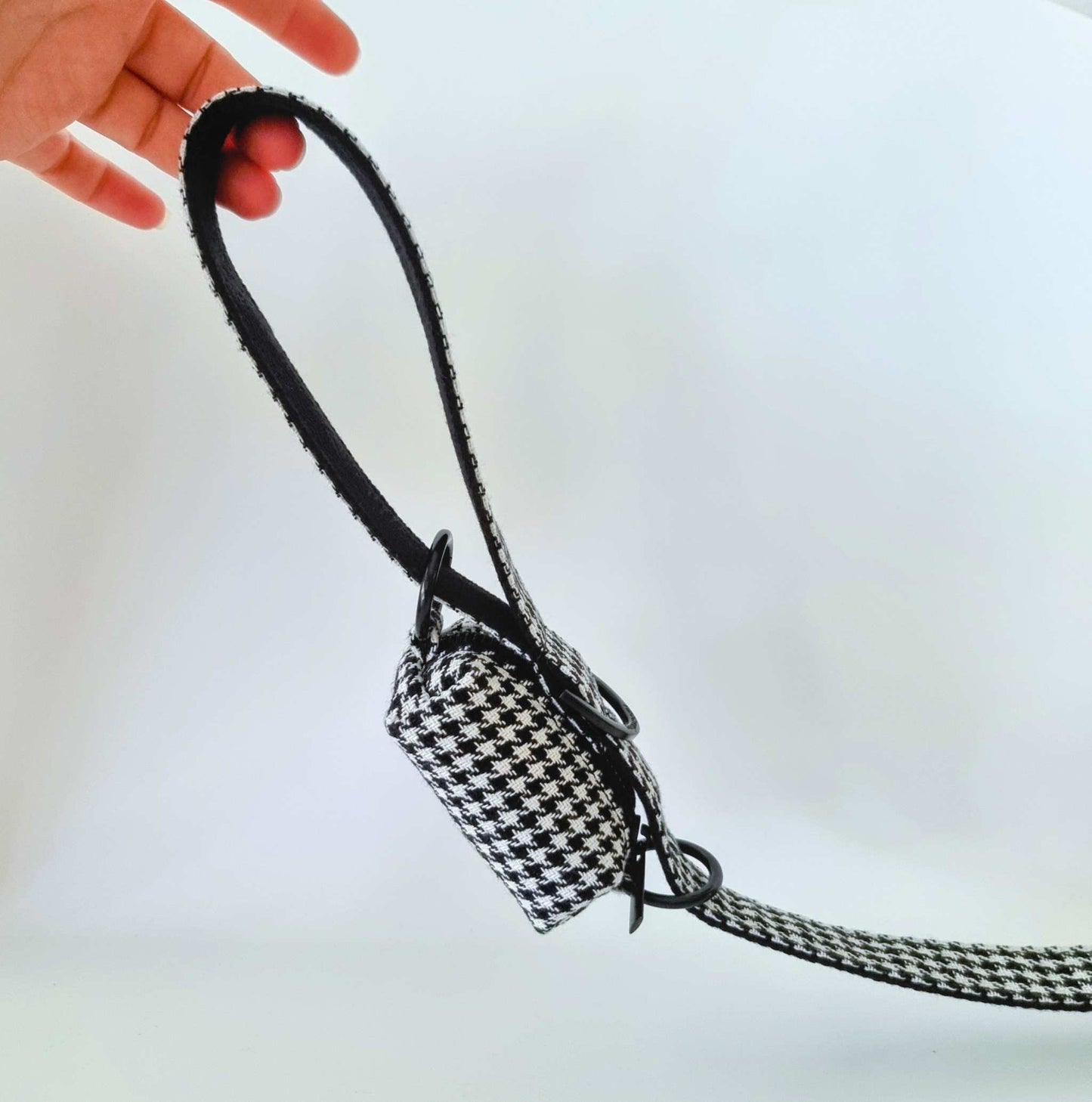 Dog poop bag holder - Houndstooth