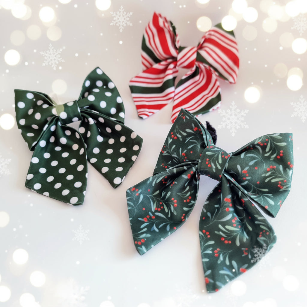 christmas dog bow ties