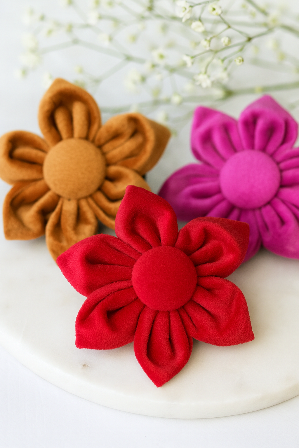 Girl dog flowers for collar