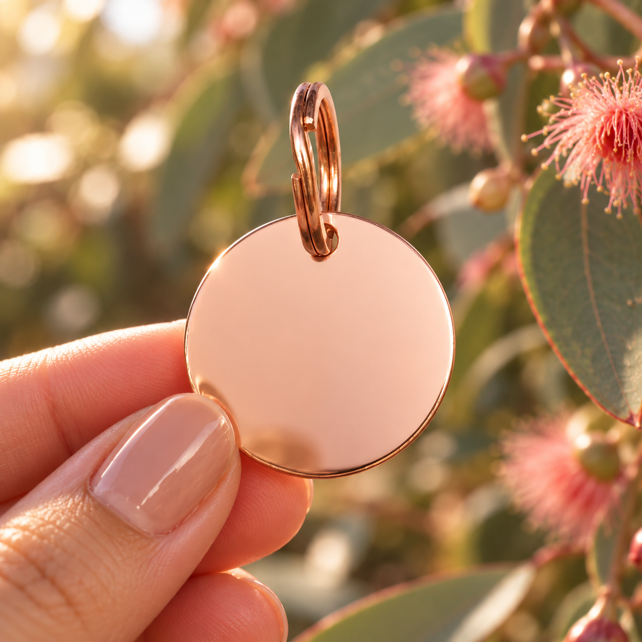 Personalised Rose Gold Pet ID Tag – Design Your Own