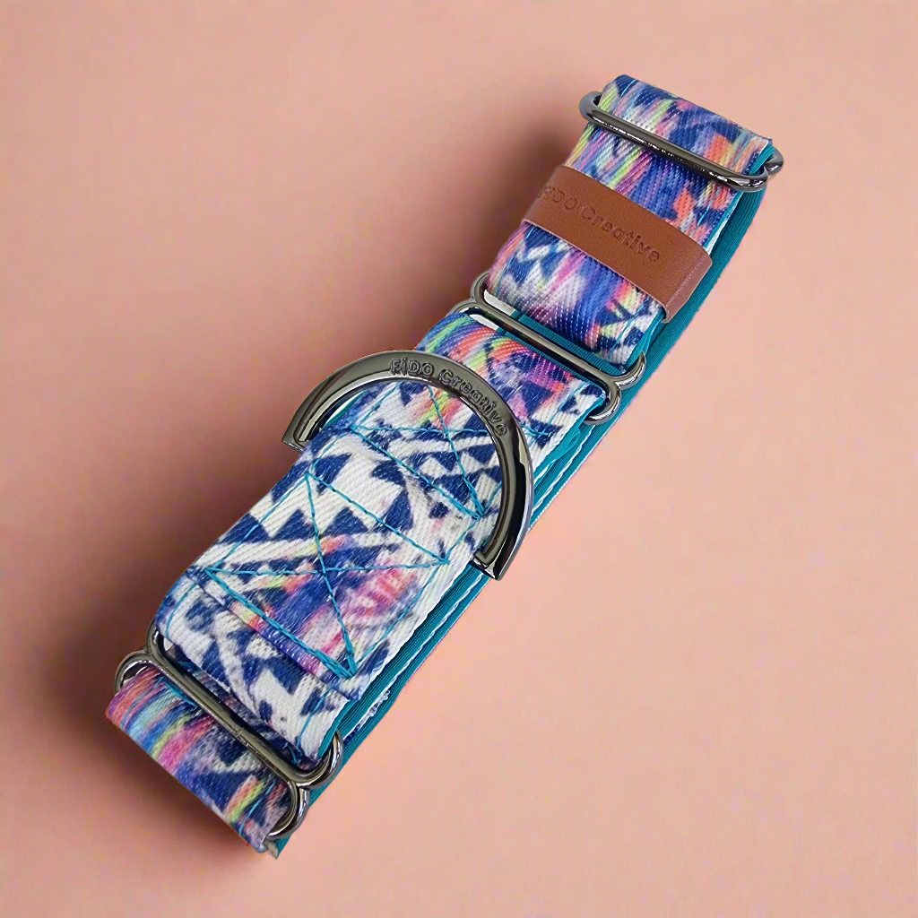 Blue greyhound collar 