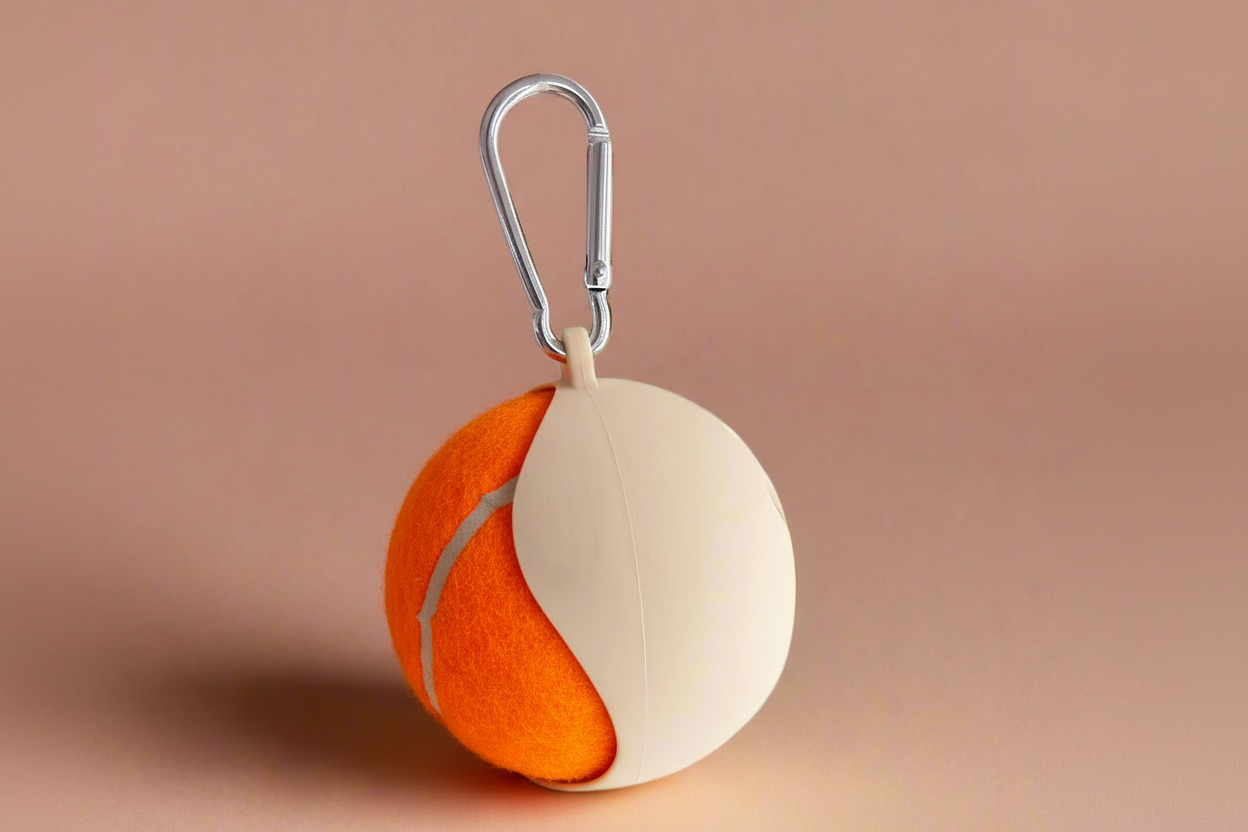 Orange Tennis Ball Holder With clip