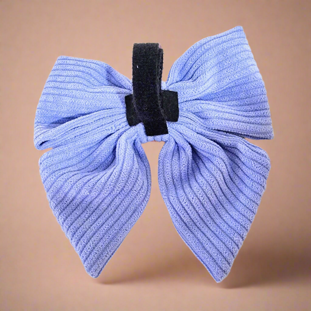 Fancy blue dog bowtie