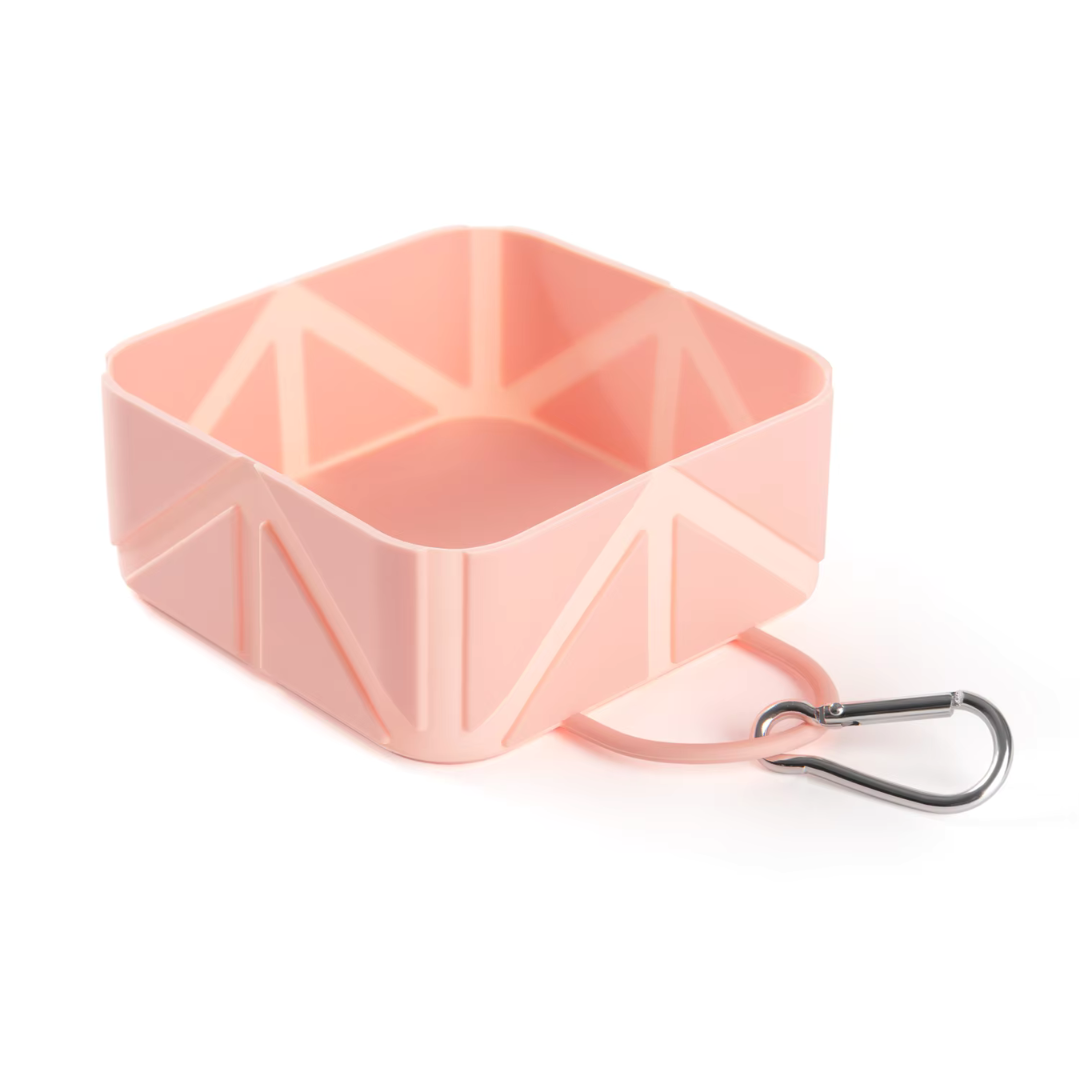 Foldable dog bowl - Dusty Pink