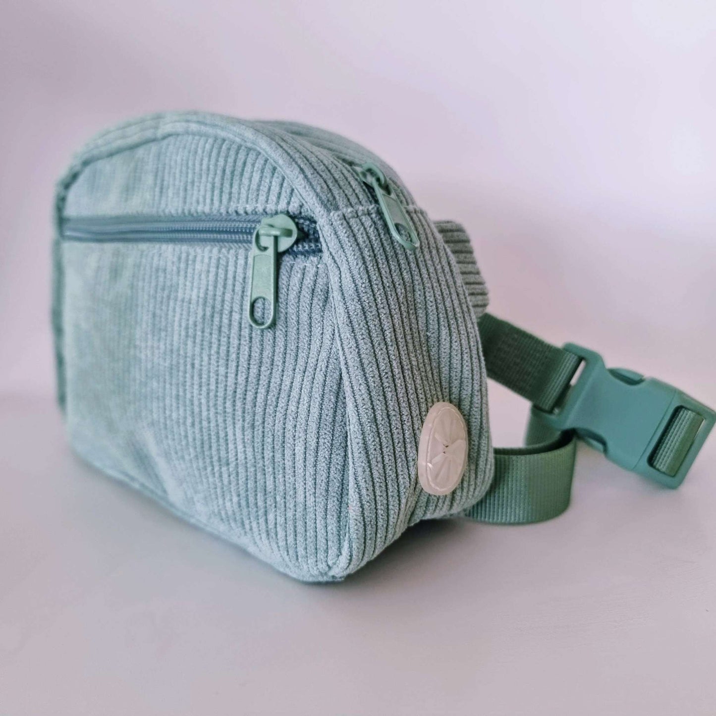 Dog walking bag - Sage green corduroy