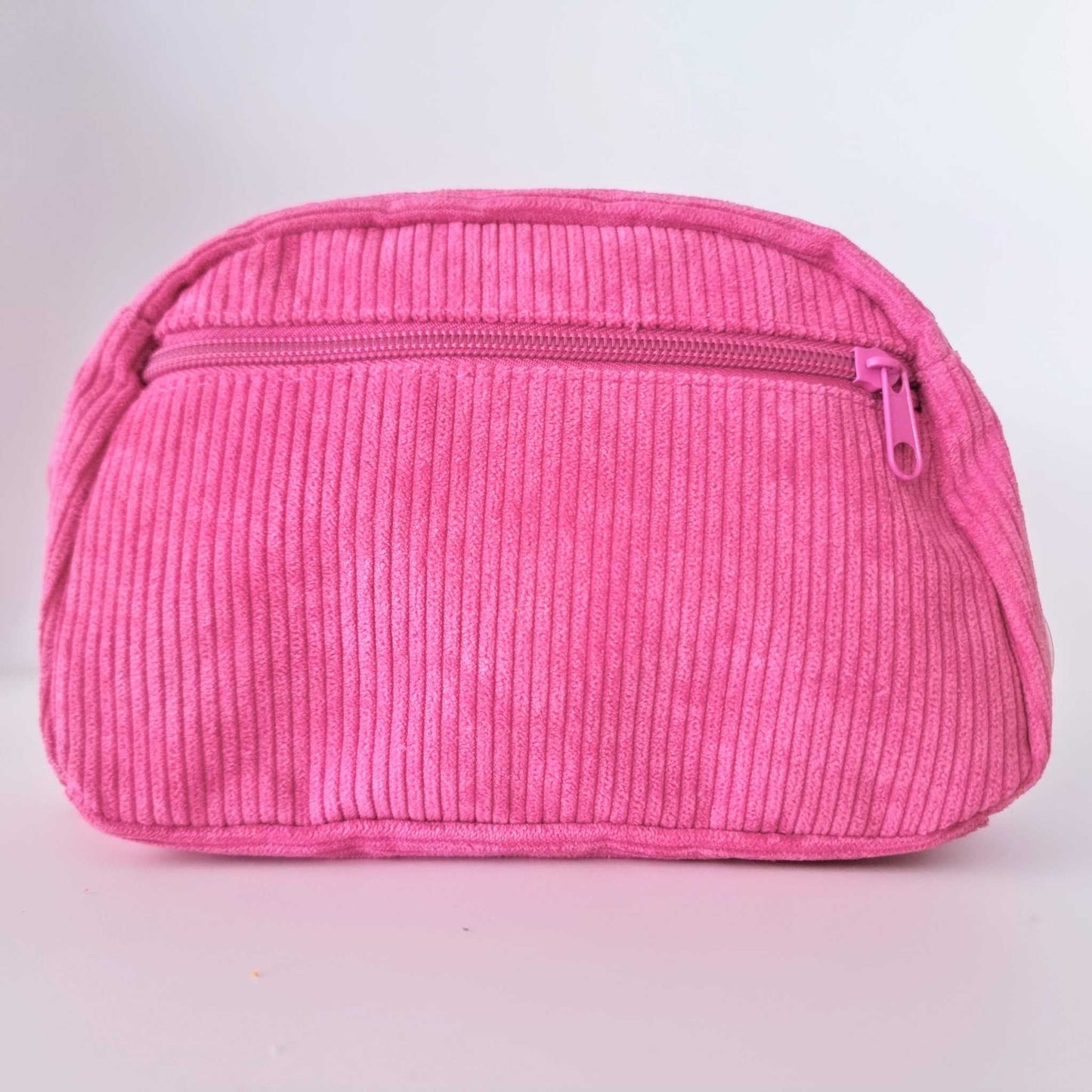 Dog walking bag - Hot pink corduroy