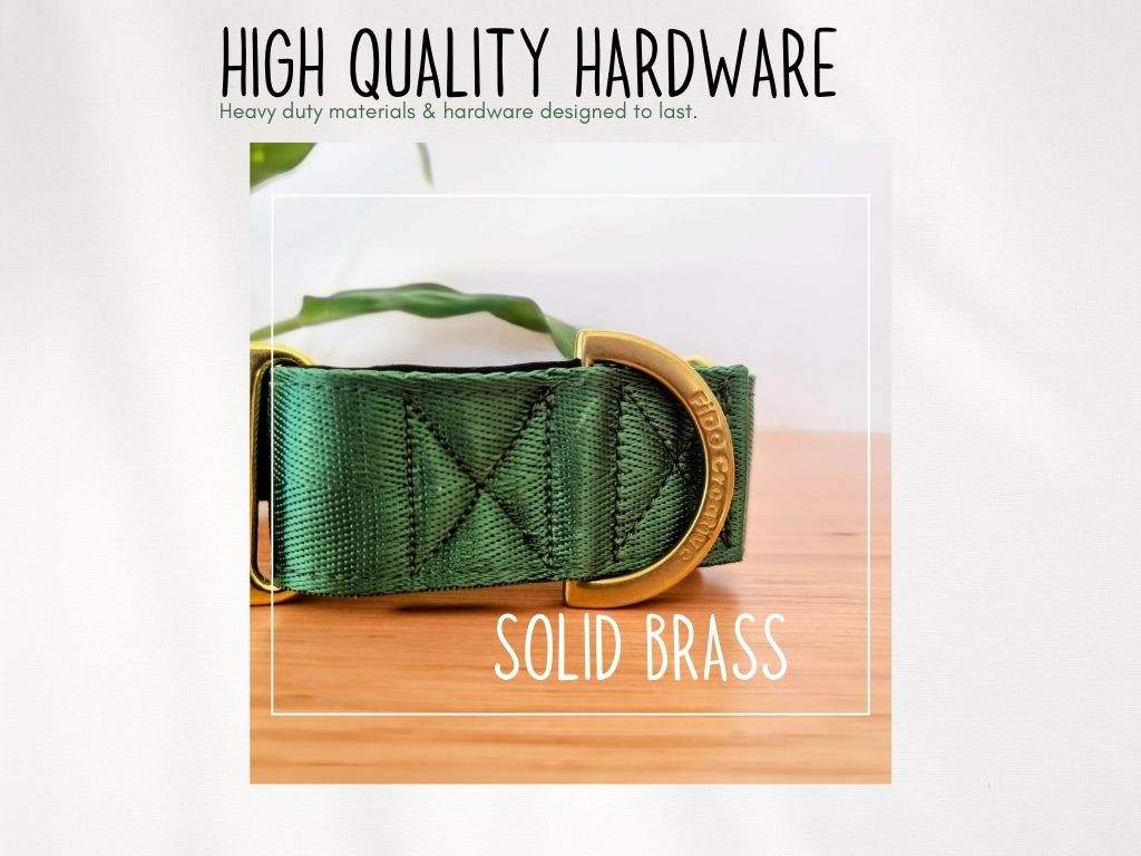 Green Martingale collar - Padded