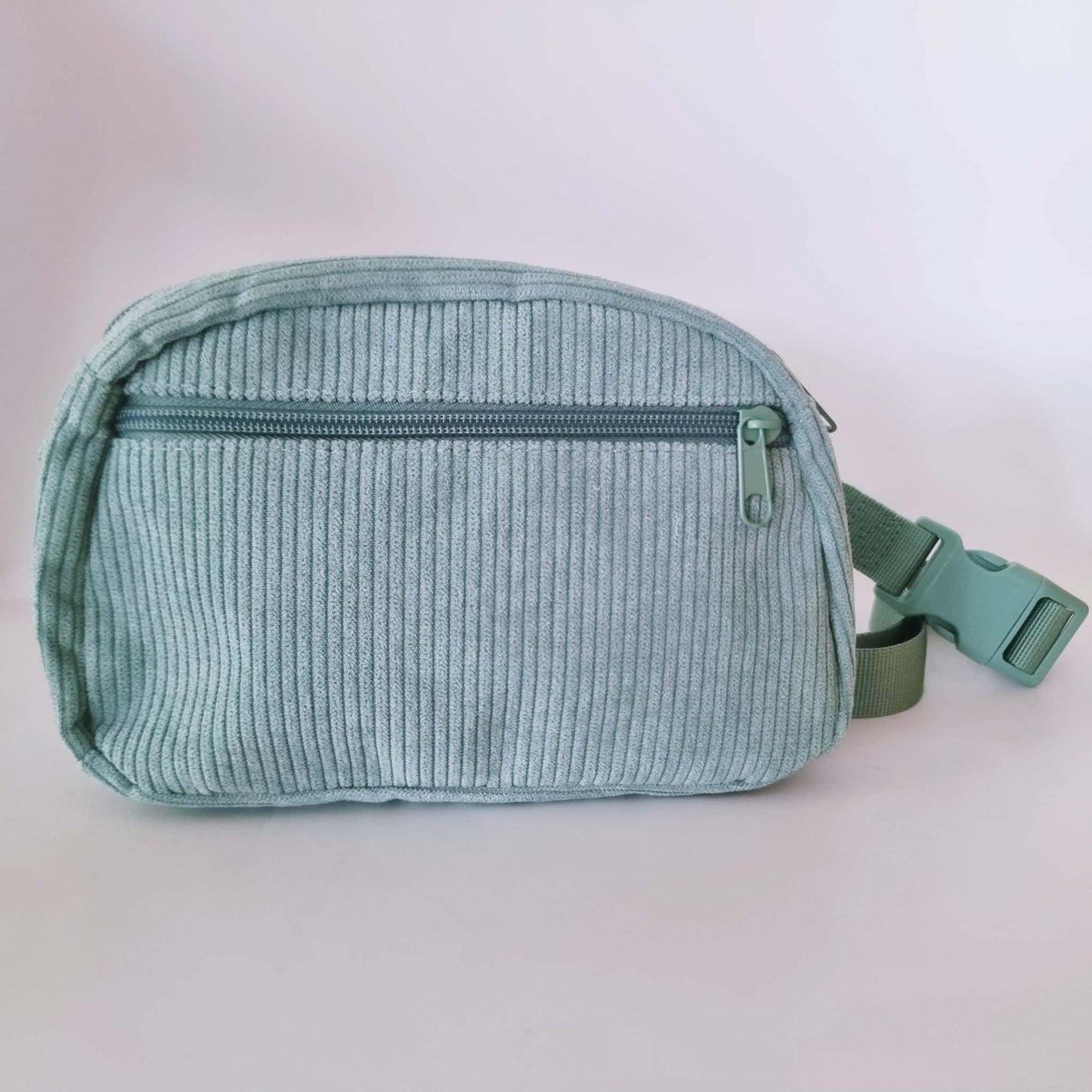 Dog walking bag - Sage green corduroy