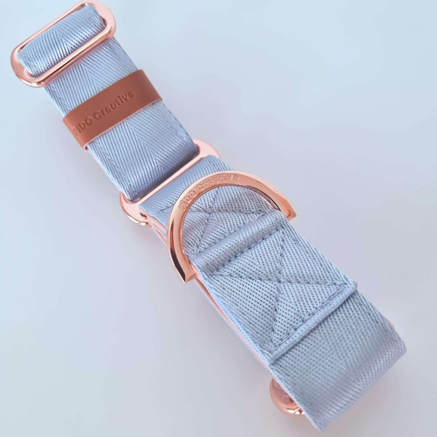 Light blue martingale collar - Padded