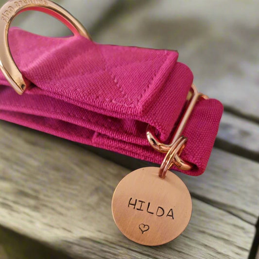 rose gold pet ID tag