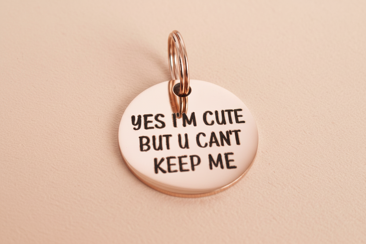 30mm Pet ID Tag - Yes Im cute