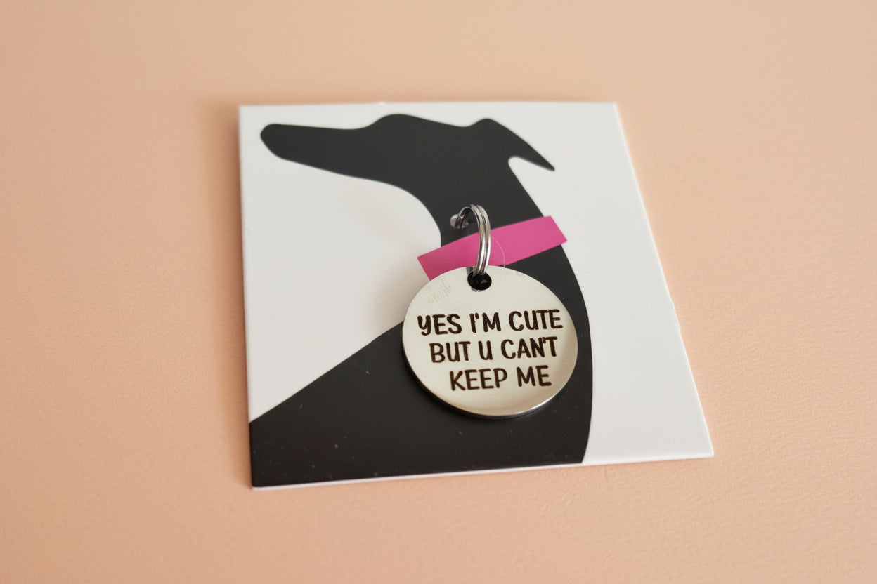 30mm Pet ID Tag - Yes Im cute
