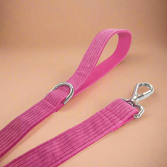 Pink Corduroy Dog Leash