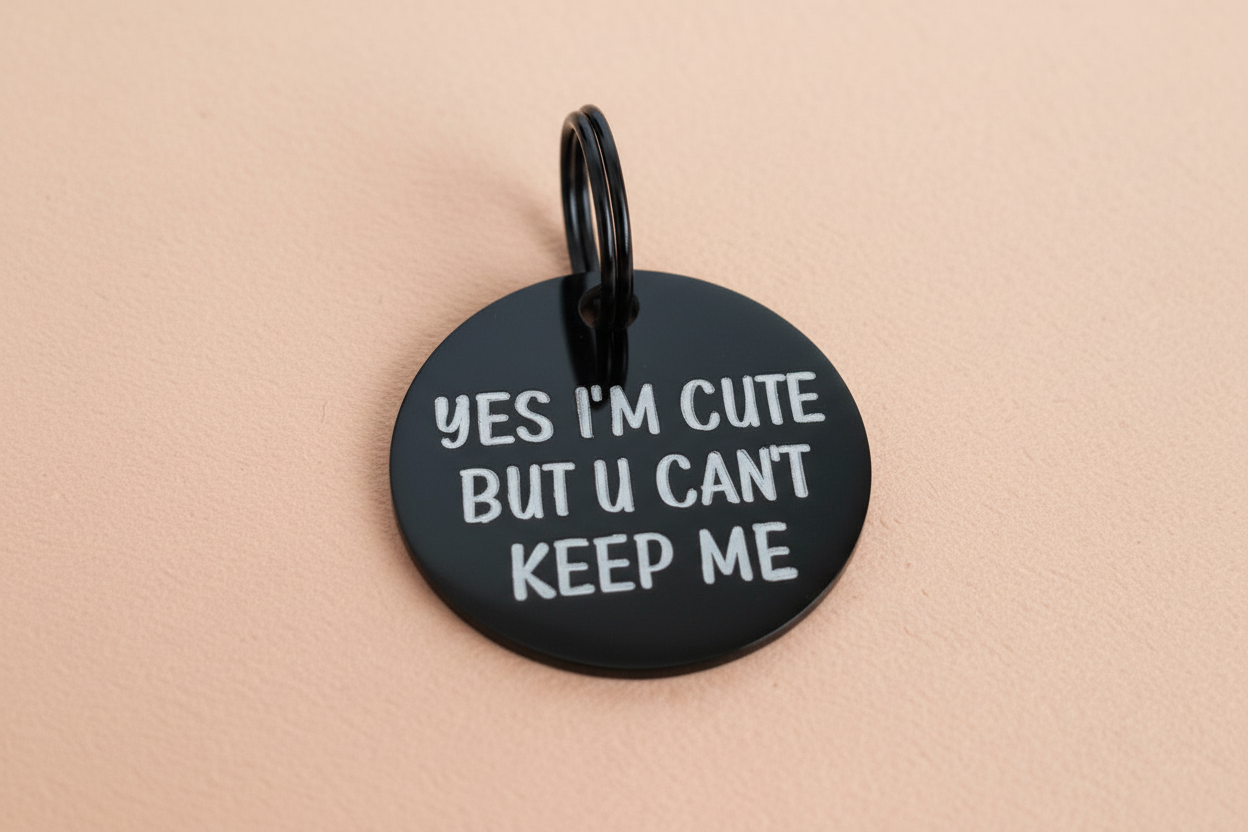 30mm Pet ID Tag - Yes Im cute
